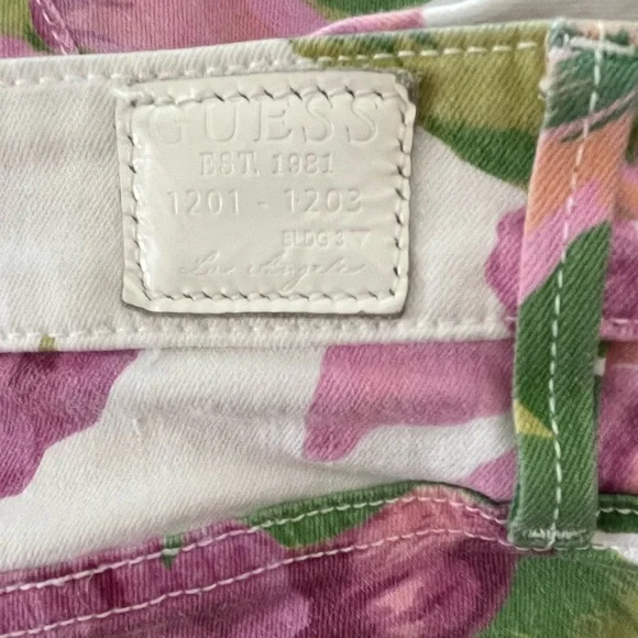 Guess Kate Floral Low Rise Skinny printed elegant jeans sz 30 - Picture 8 of 10